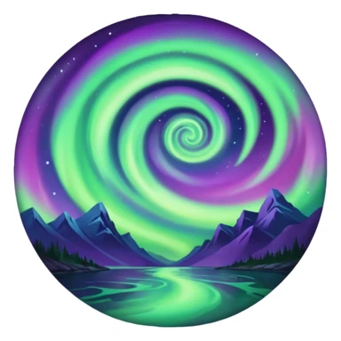 northern lights sticker