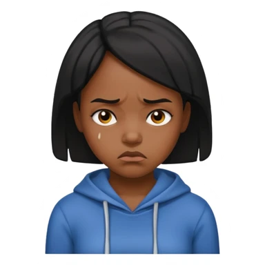 black girl depressed sticker