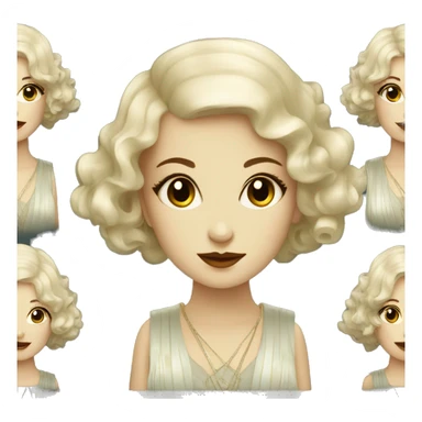 Art deco girl sticker