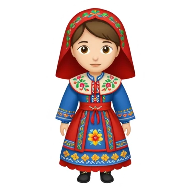 folk costume sticker
