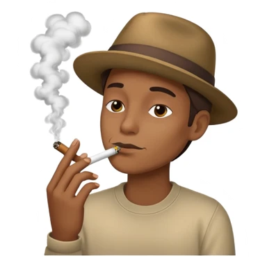 Smoking a blunt sticker