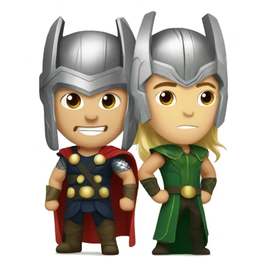 Thor and Loki sticker