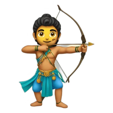 Shree rama chandra with arrow and bow sticker