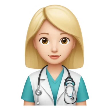 generate a flat image icon for AI Health Expert sticker