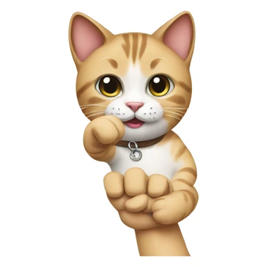 Cat doing finger purse sticker