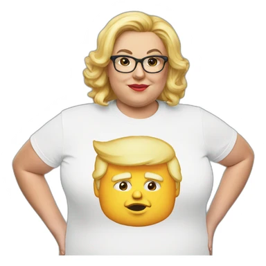 fat trump mix shirt sticker