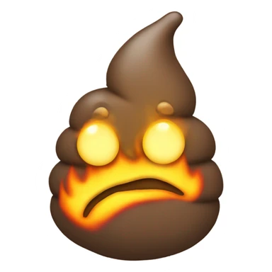 A fire poop emoji sticker