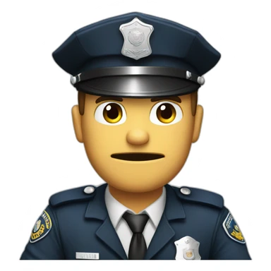ANGRY POLICE MAN PUTTING HIS OPEN HAND UP TO STOP SOMEONE sticker
