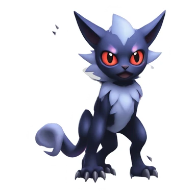 Edgy Cool Kawaii Litten-Noibat-Absol-Pokémon-Fakémon Full Body sticker