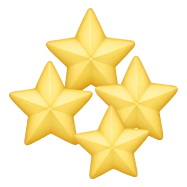 3 pastel yellow stars of different sizes sticker