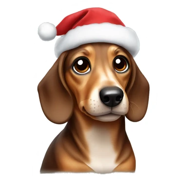 Christmas Dashshund sticker