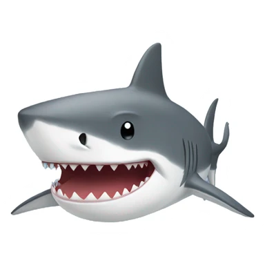 Shark wearing tank top  sticker