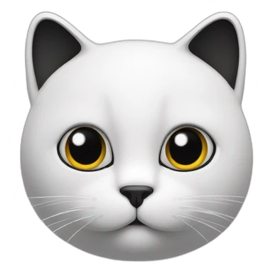 Gros chat blanc et noir sticker
