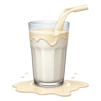  glass of milk spill on floor sticker