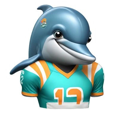 Dolphin wearing an nrl Redcliffe Jersey sticker