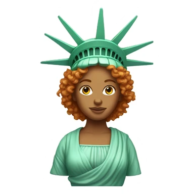 Statue of liberty with ginger curly hair sticker