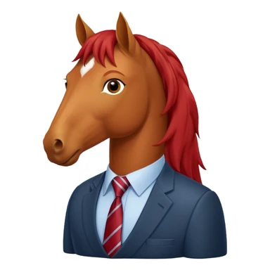 red horse who is a smart bank clerk sticker