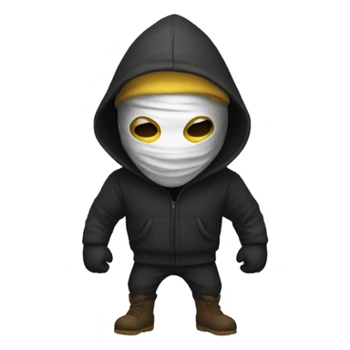 thief with mask sticker