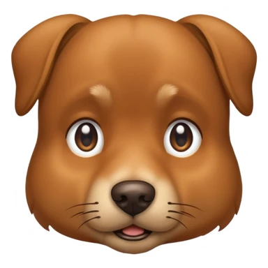 Brown dog whimpering sticker