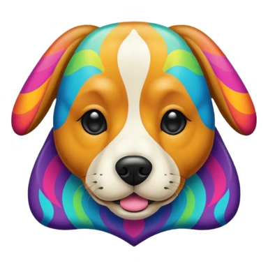 Psychedelic dog sticker