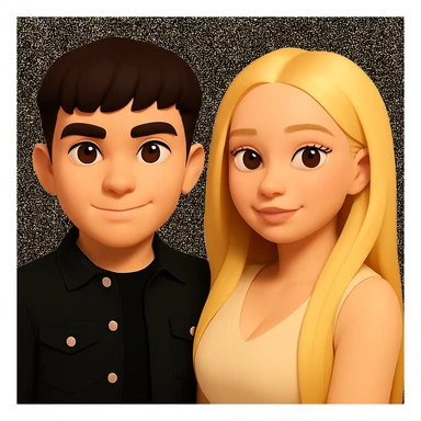 Slightly increase the volume of the upper body of the girl and shift her slightly to the right, preserving the style of the image. sticker