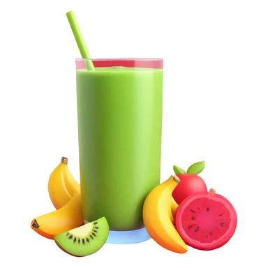 fresh green smoothie with fruits sticker