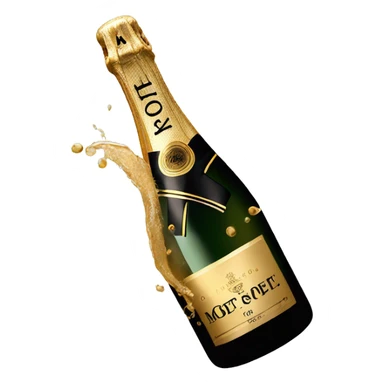 Moet black champagne  sticker