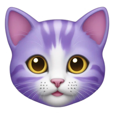 Purple kitten sticker