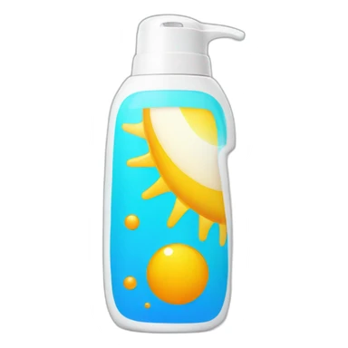 Sunscreen bottle sticker
