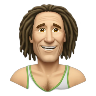 Gérard Depardieu dressed liké Bob marley sticker