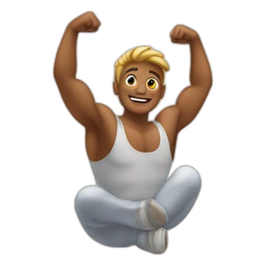 Homme Bras tendu vers le ciel sticker