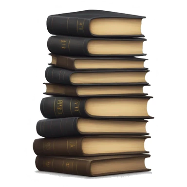 Dark academia pile of books sticker