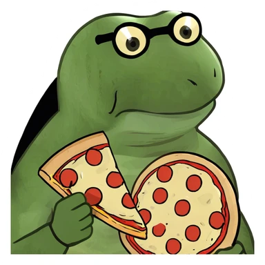 ninja turtle with pizza sticker