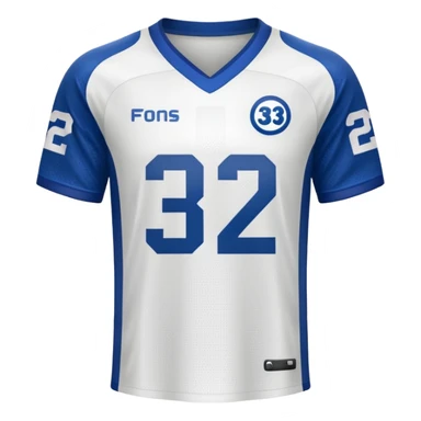 Football jersey with the number 32 on it sticker