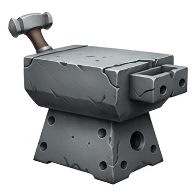 stone blacksmith's anvil sticker