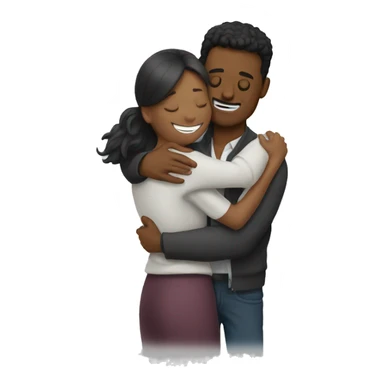 Man hug women sticker