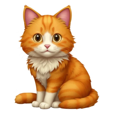 Three legged orange cat  sticker