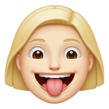 😛 but closed mouth sticking tounge out sticker