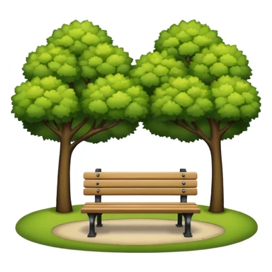 park with trees and bench sticker