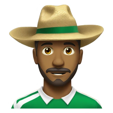 Leon jugando futbol con sombrero sticker