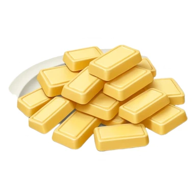 emoji of hydrogenated fats such as margarine, hydrogenated vegetable oil, industrial snacks, isolated on white background sticker