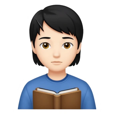 ESTUDIANTE CON CABELLO NEGRO sticker