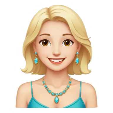 happy girl wearing jewelry outdoors sticker