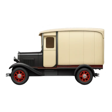 Art Deco Very long 1934 moving truck side view  sticker