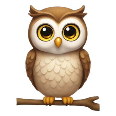 Cute owl sticker