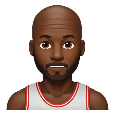 michael jordan with sideburns beard sticker
