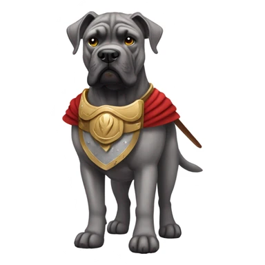 Grey Cane Corso dressed as a Roman gladiator. sticker
