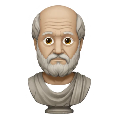 stone bust of Aristotle sticker