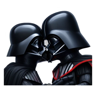 Darth vader and kylo ren kissing sticker