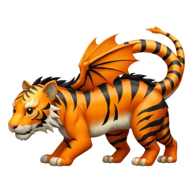 Tiger and dragon in one body sticker